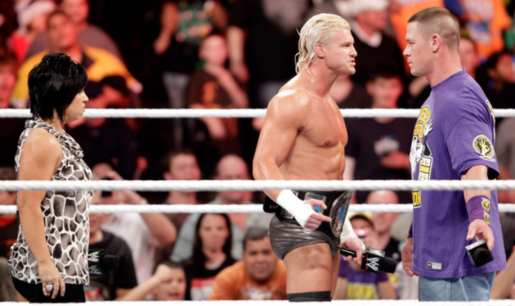This is Dolph Ziggler next to a 6 ft 1 John Cena.. 