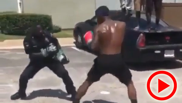 (VIDEO) Hırsız ve Polis: Bu Kez Boks Maçında Karşı Karşıya