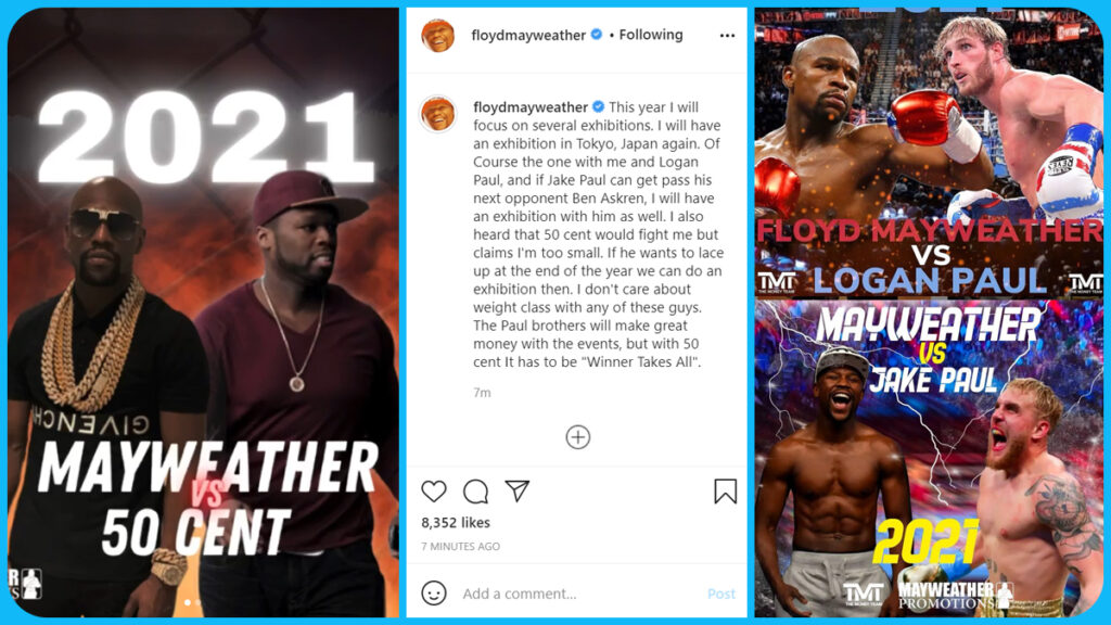 Floyd Mayweather, Bu Sene 3 Maç Yapabilir! Ünlü Rapçi 50 Cent'le Yapacağı Maçın Detayı!